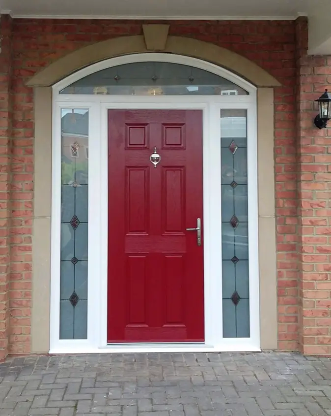 Apeer Traditional Doors - Burgundy Front Door