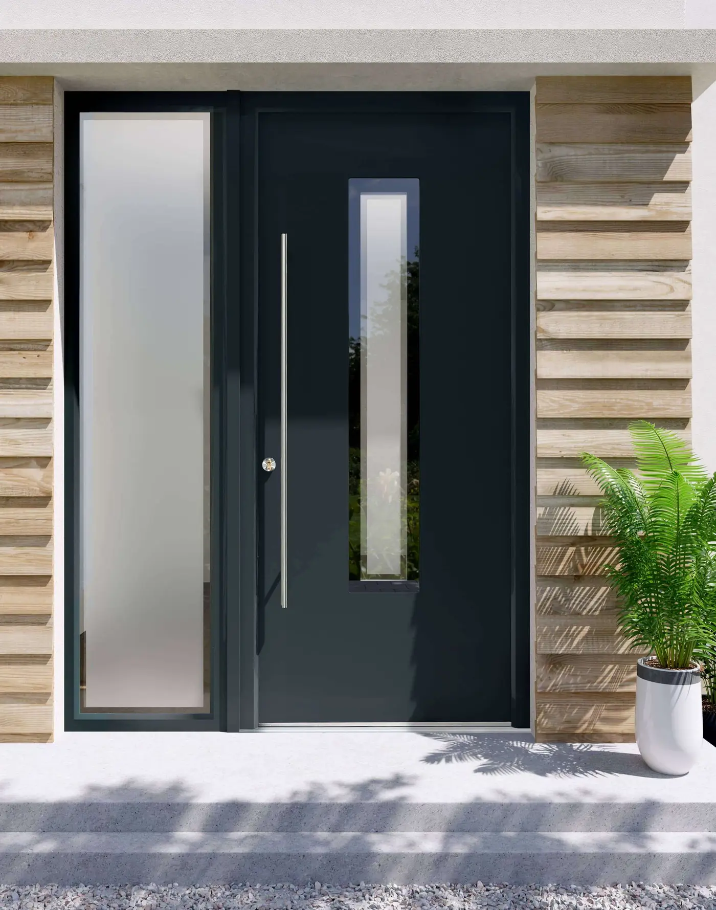  Apeer Inspiration - Silka Grey Front Door with Glass
