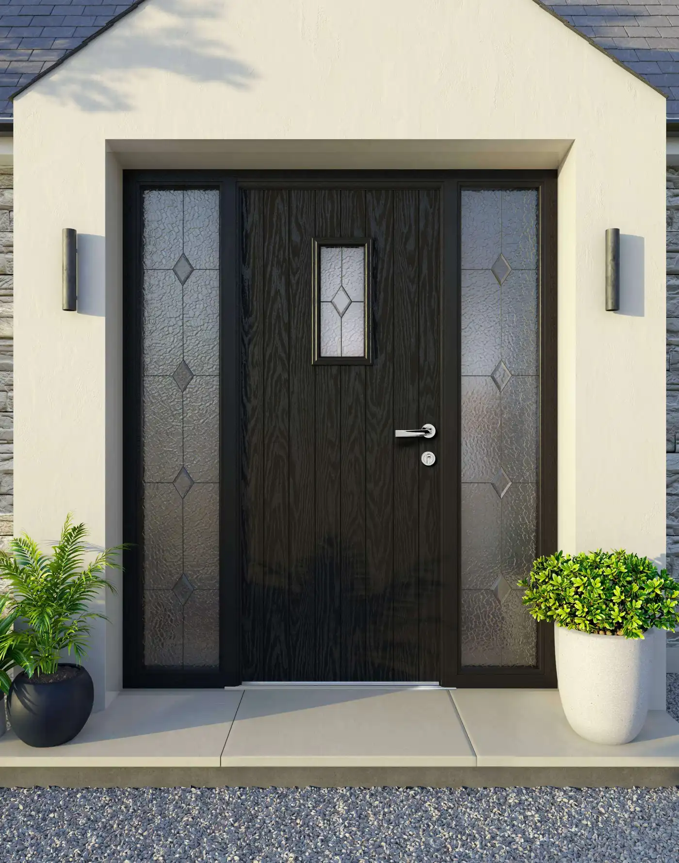 Apeer Contemporary Doors - Black Front Door