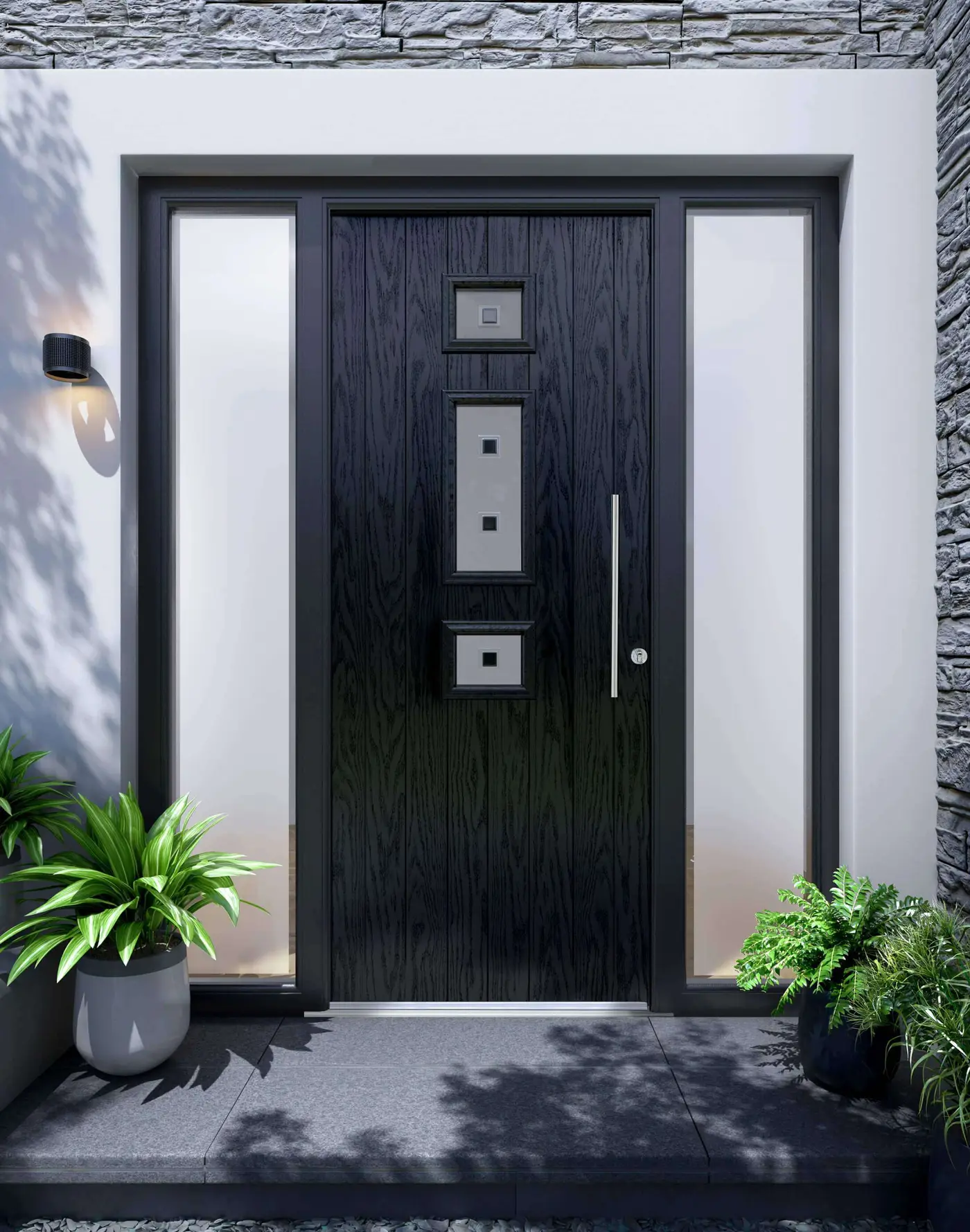 Apeer Contemporary Doors - Black Front Door