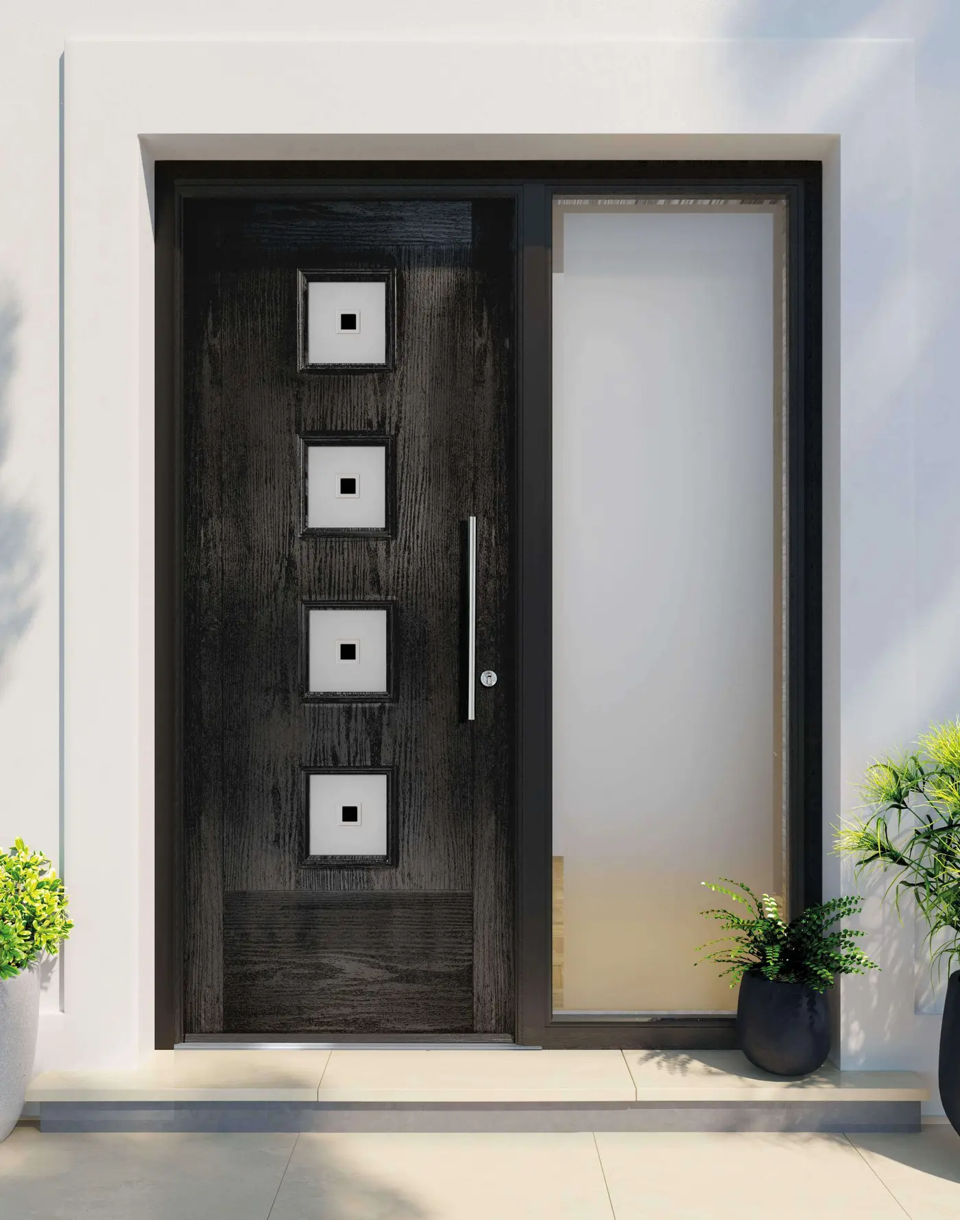 Apeer Inspiration - Traditional Black Front Door with Glass