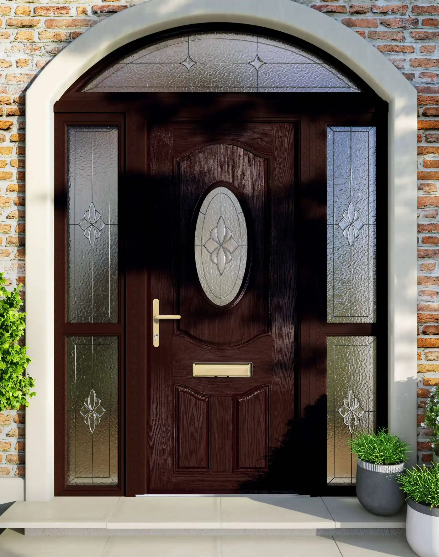 Apeer Inspiration - Traditional Brown Front Door with Glass