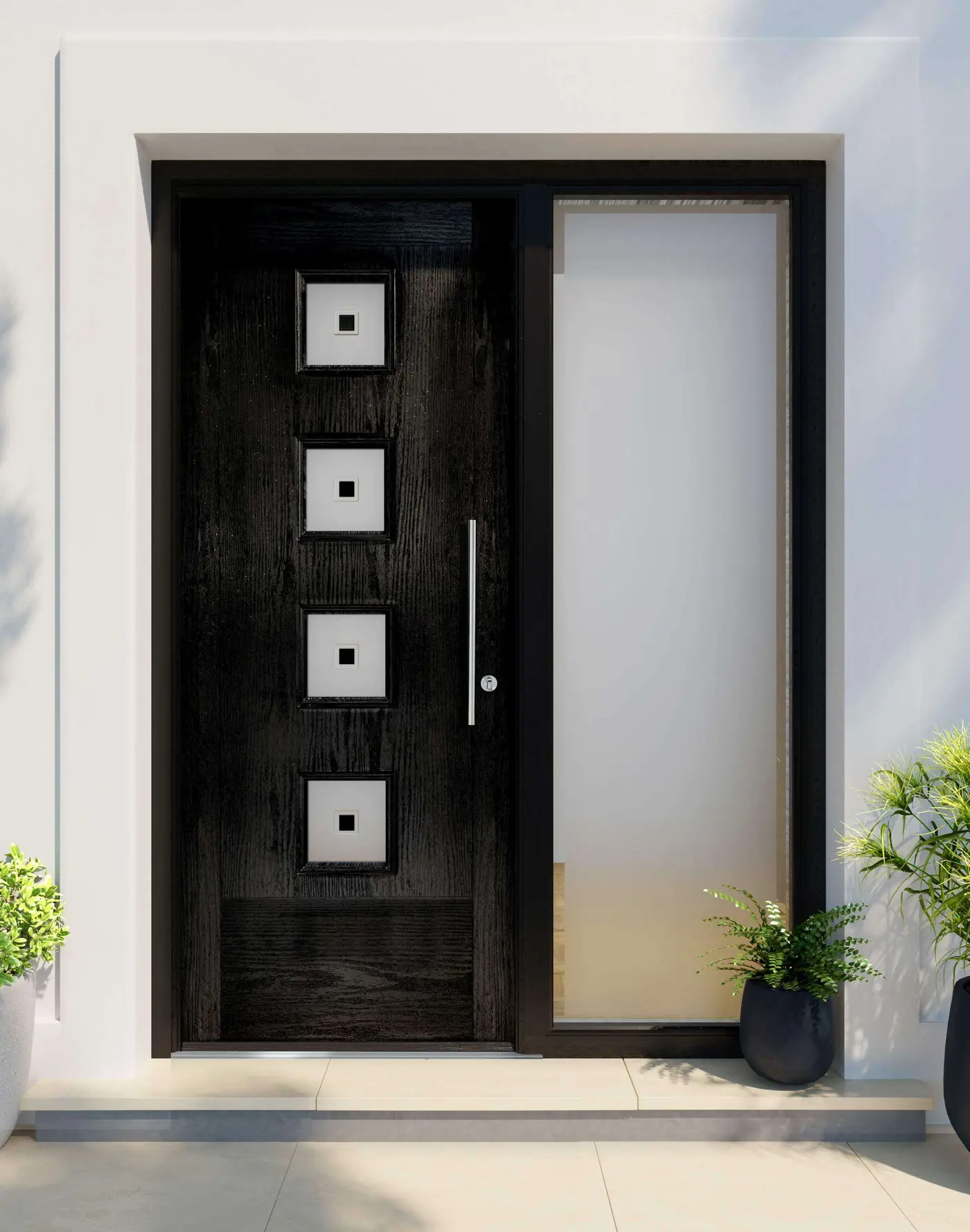 Black composite door