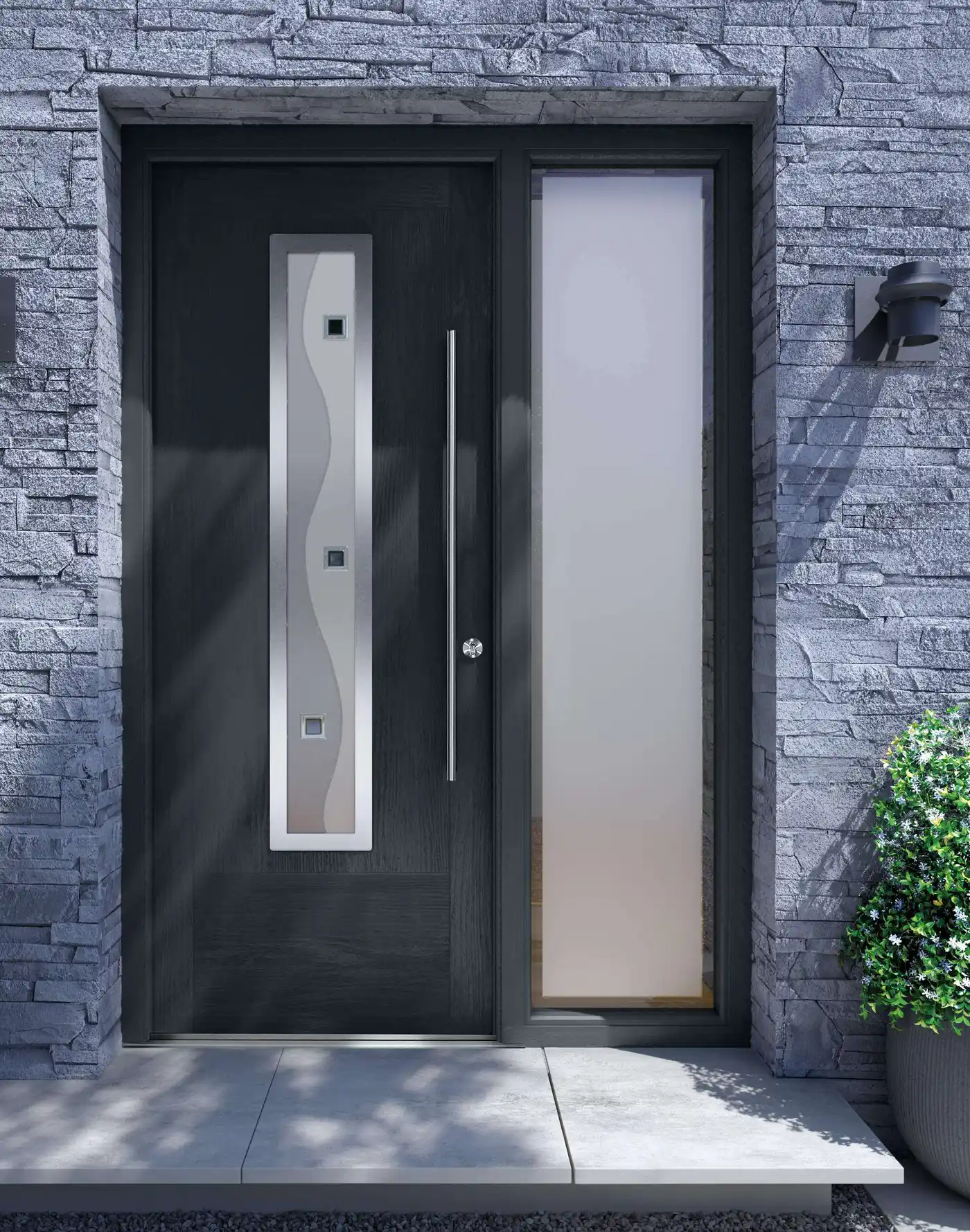Apeer Inspiration - Modo Black Front Door with Glass